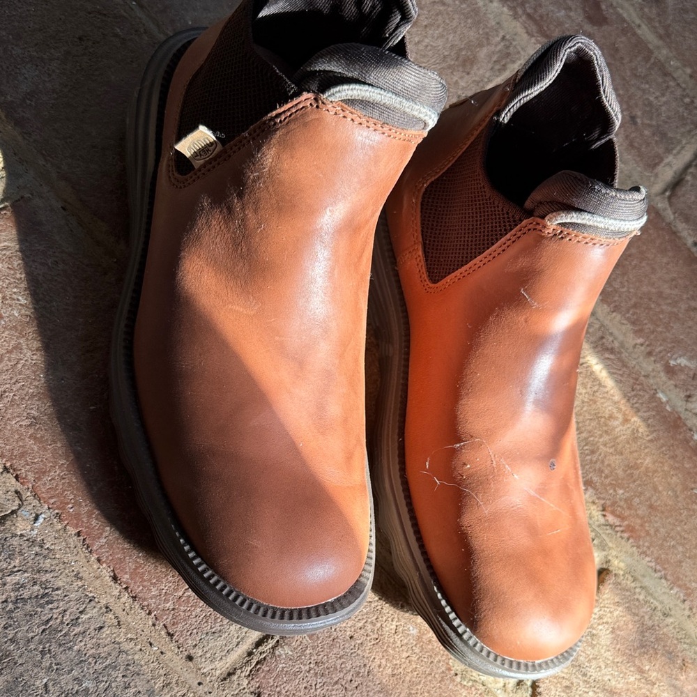 Hey Dude Men's Tan Leather Boots